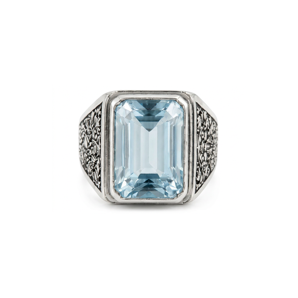 Aquamarine stone Ring